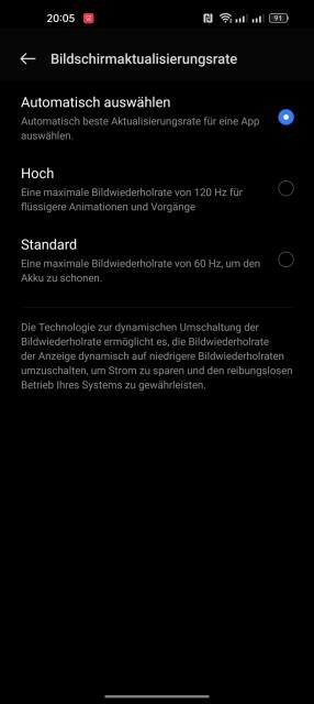 Realme GT 2 Pro Display Einstellungen