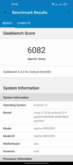 Realme GT 2 Pro Geekbench GPU