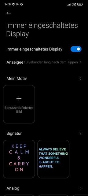 Redmi Note 11 Pro+ 5G Display Einstellungen