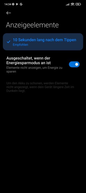 Redmi Note 11 Pro+ 5G Display Einstellungen