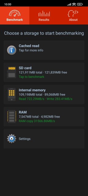 Redmi Note 11 Pro+ 5G Speicher Benchmark