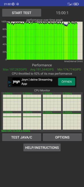 Redmi Note 11 Pro+ 5G CPU Throttle Test