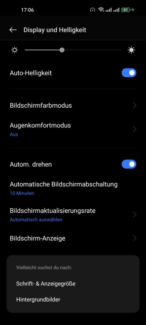 Realme 9 Display Einstellungen
