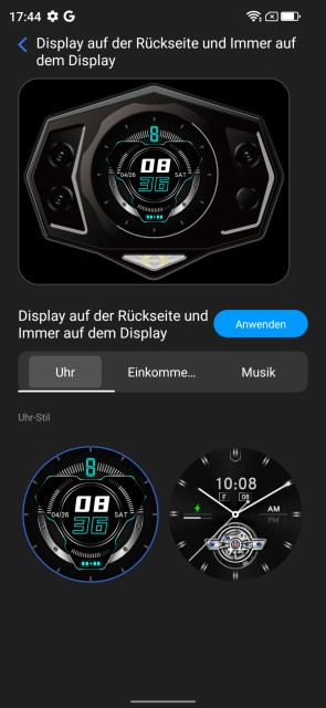 Doogee S98 Rückseiten Display Einstellungen