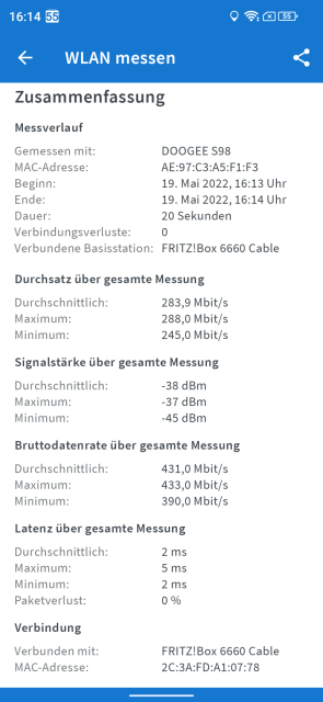 Doogee S98 WLAN Test 1