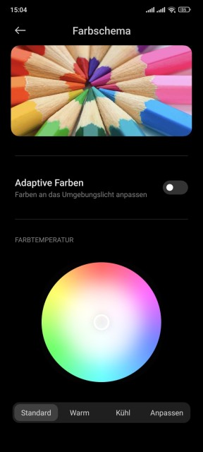 Xiaomi 12 Pro Display Einstellungen