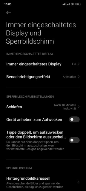 Xiaomi 12 Pro Display Einstellungen