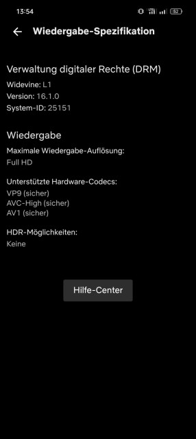 Realme GT Neo 3 Netflix Playback Info