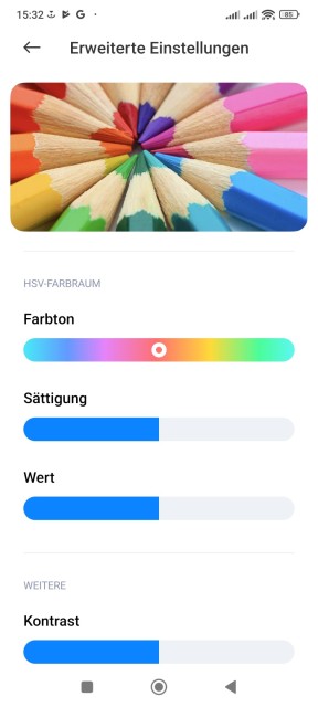 Poco F4 Display Farbeinstellungen