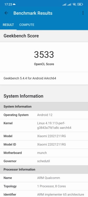 Poco F4 Geekbench Benchmark