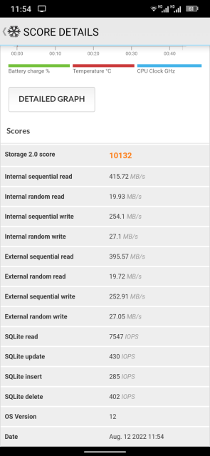 Doogee S98 Pro Speicher Benchmark