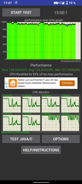 AGM H5 Pro CPU Throttle Test