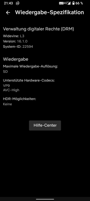 AGM H5 Pro Netflix Playback Info