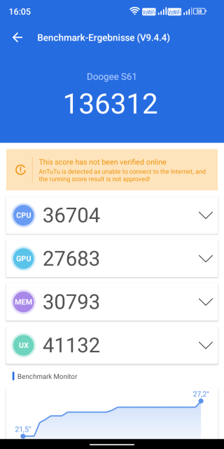 Doogee S61 Antutu Benchmark
