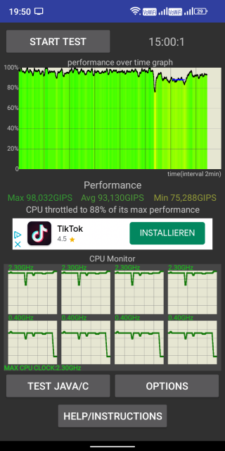 Doogee S61 Throttle Test