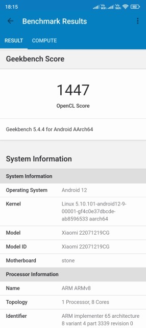 Poco M5 Geekbench Benchmark