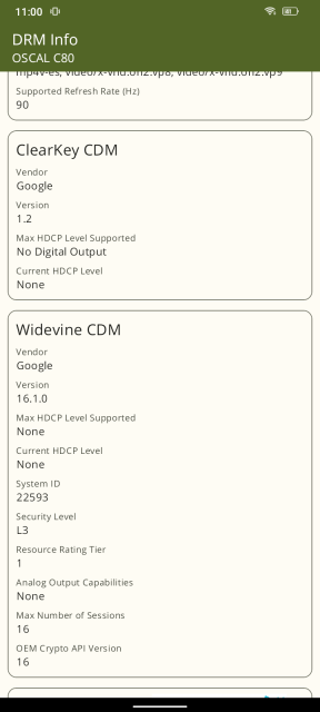 Oscal C80 Widevine DRM