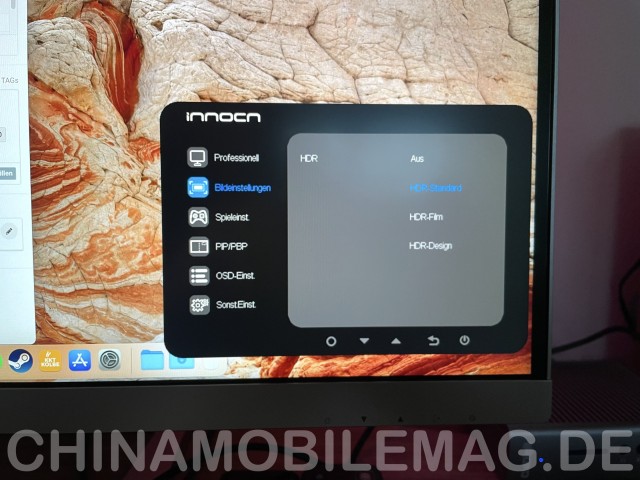 INNOCN 27M2U Bildeinstellungen OSD