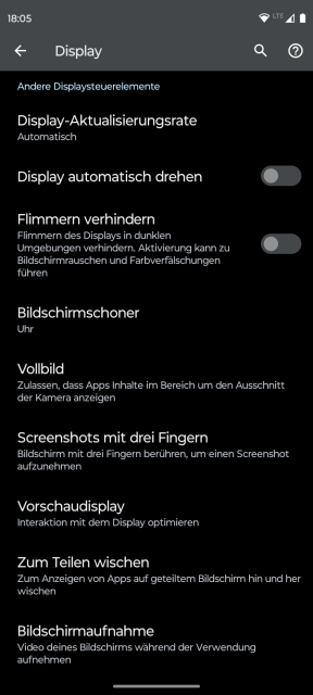 Moto G72 Display Einstellungen