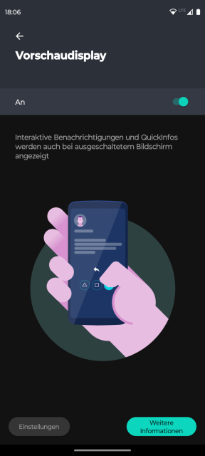 Moto G72 Display Einstellungen