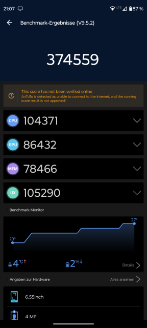 Moto G72 Antutu Benchmark