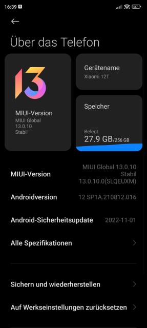 Xiaomi 12T Software