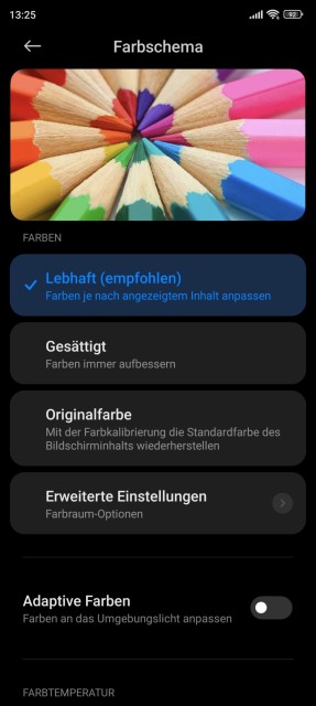 Xiaomi 12T Pro Display Einstellungen