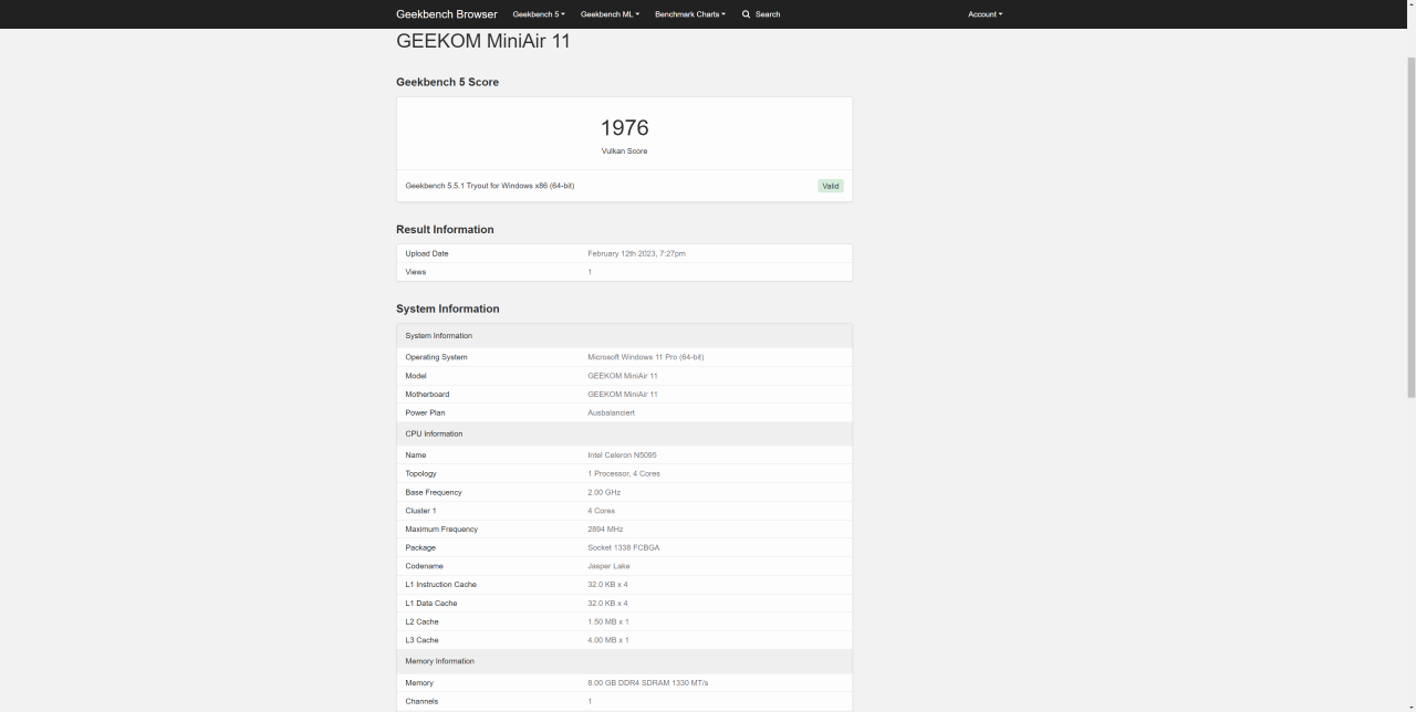 Geekbench GPU