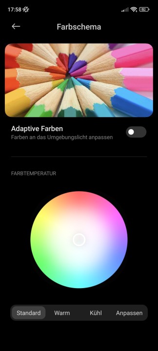 Xiaomi 13 Display Einstellungen