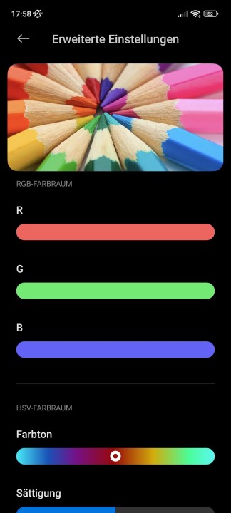 Xiaomi 13 Display Einstellungen