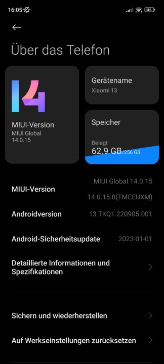 Xiaomi 13 Software MIUI 14