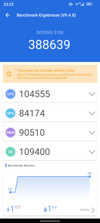 Doogee S100 Antutu Benchmark