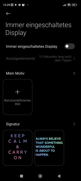 Xiaomi 13 Lite Display Einstellungen