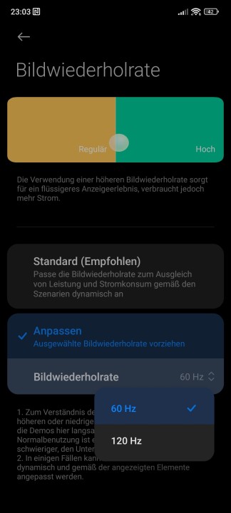 Redmi Note 12 Pro+ 5G Display Einstellungen