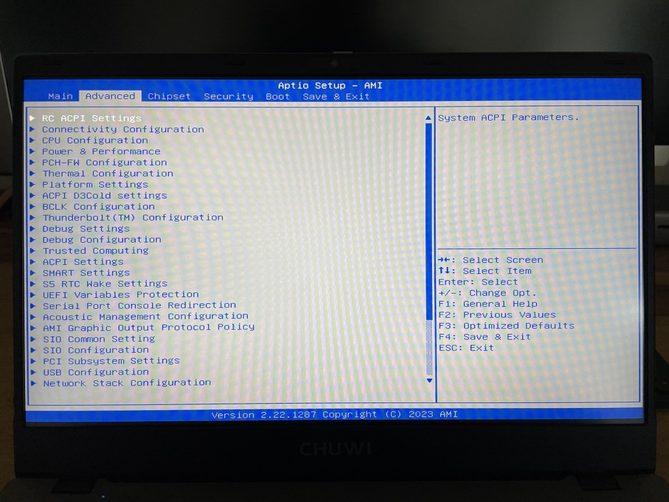 Chuwi GemiBook XPro UEFI / BIOS