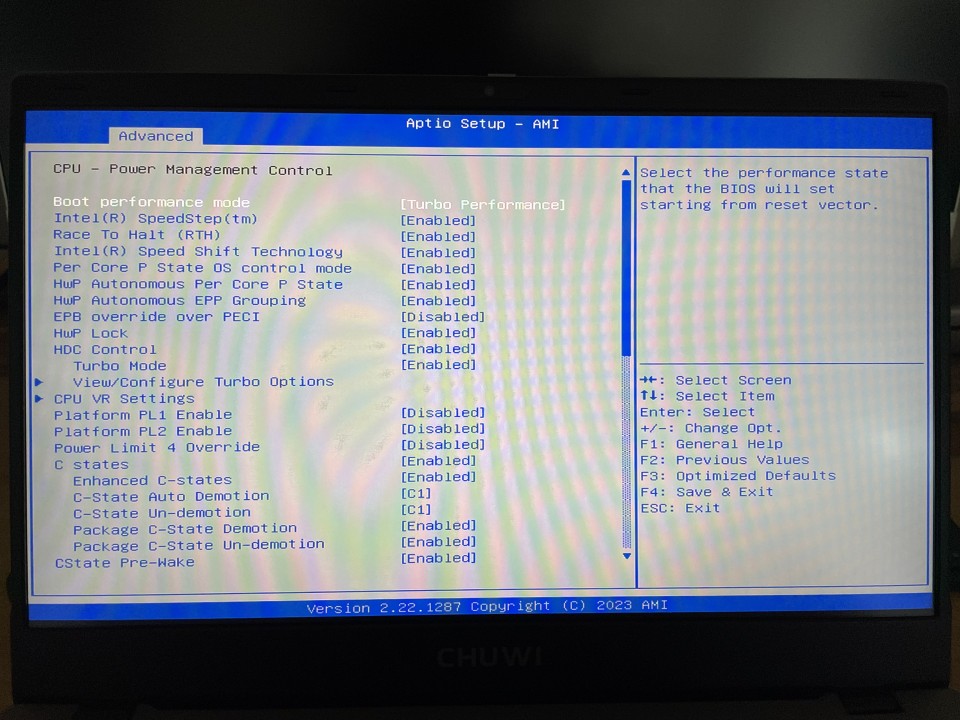 Chuwi GemiBook XPro UEFI / BIOS