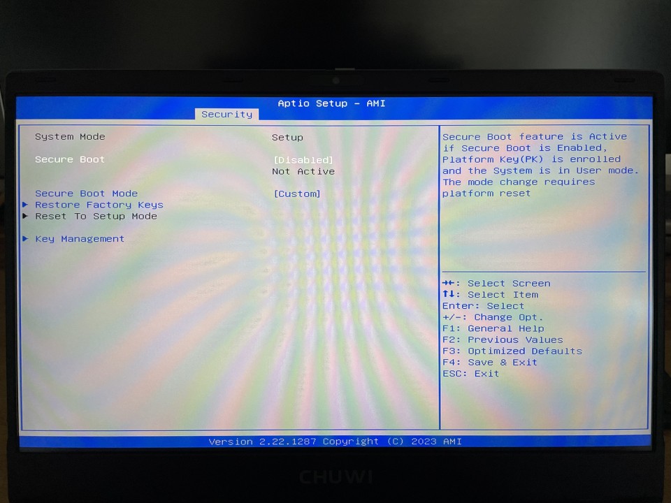 Chuwi GemiBook XPro UEFI / BIOS