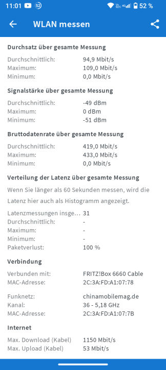 Doogee N50 WLAN Test 1