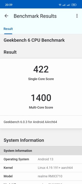 Realme C55 Helio G88 Benchmark