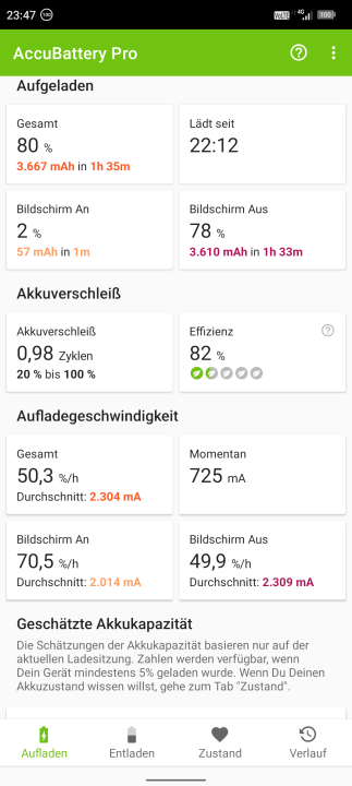 Cubot X70 Ladezeit