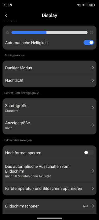 Blackview A200 Pro Display Einstellungen