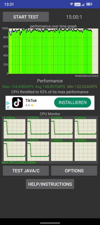 Fossibot F102 CPU Throttle Test