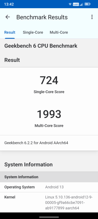 Fossibot F102 Geekbench CPU Benchmark