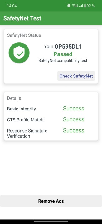 OnePlus 12 SafetyNet Check