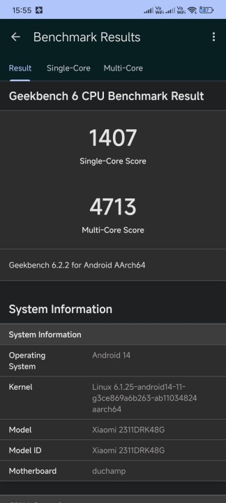 Poco X6 Pro Geekbench CPU