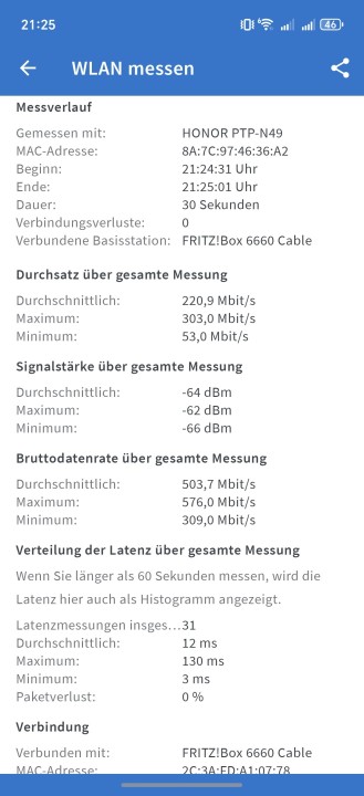 Honor Magic 7 Pro WLAN Test 2