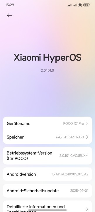 Poco X7 Pro Software