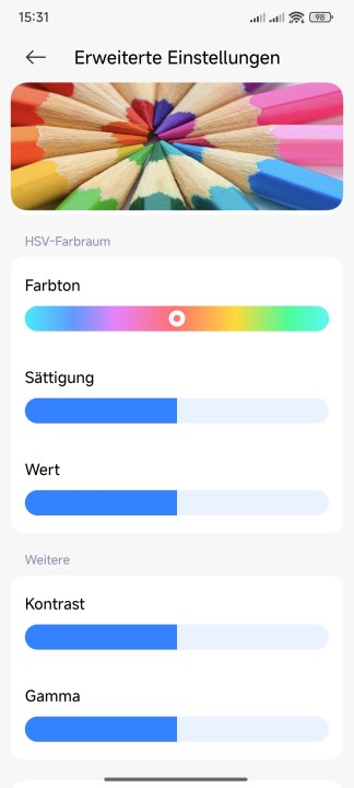 Poco X7 Pro Display Einstellungen