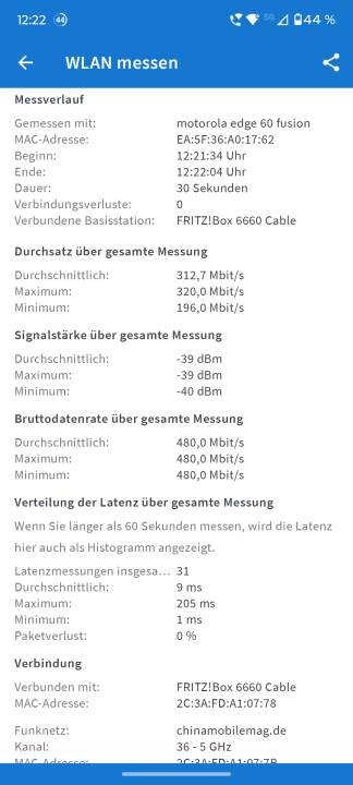 Motorola Edge 60 Fusion WLAN Test 1