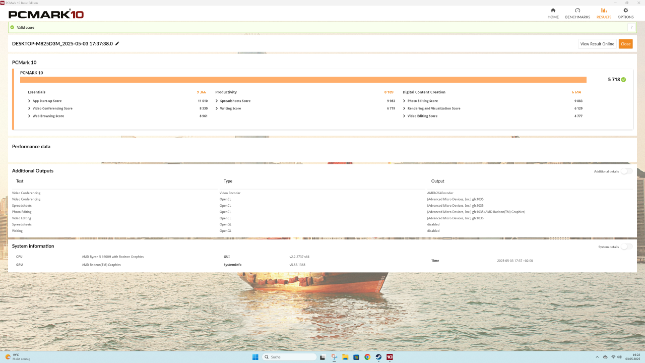 Chuwi UBox PCMark